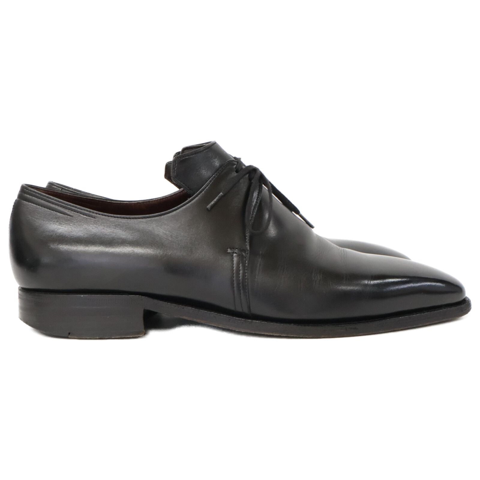 コルテ　レザードレスシューズ　ブラック　革靴 CORTHAY コルテ プレーントゥ レザーシューズ 5.5 - メルカリ