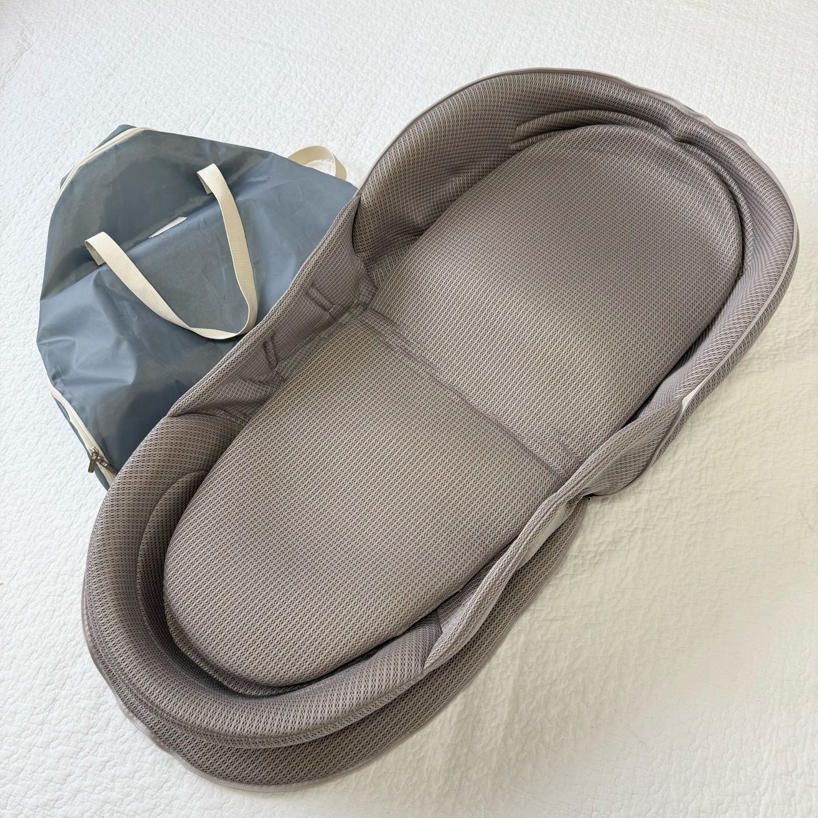 ネオママイズム グレー 3 Dエアーメッシュ折りたたみ式ベッドインベッド