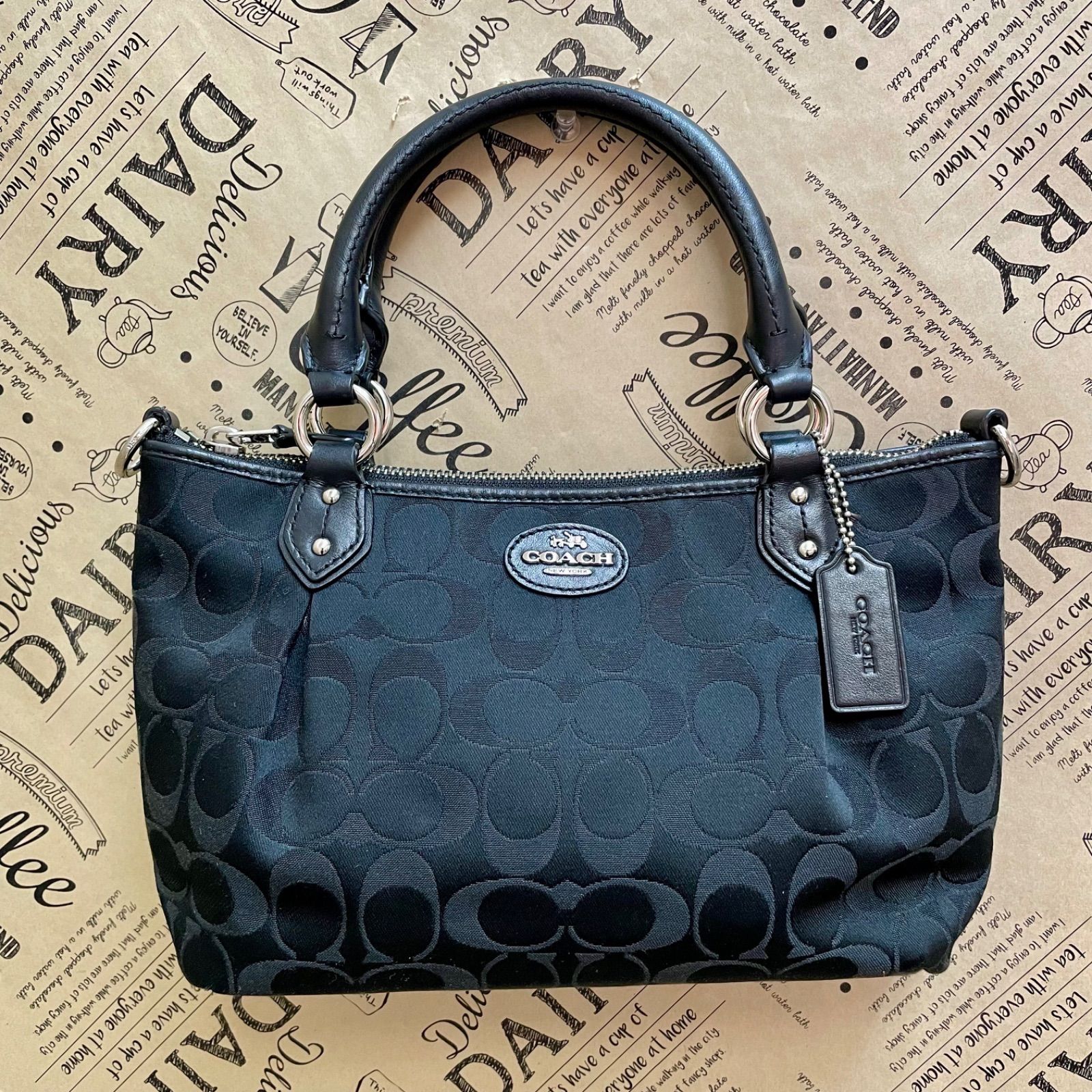 美品】COACH ミニシグネチャー ホーボー ハンドバッグ Y2K Y2k coach