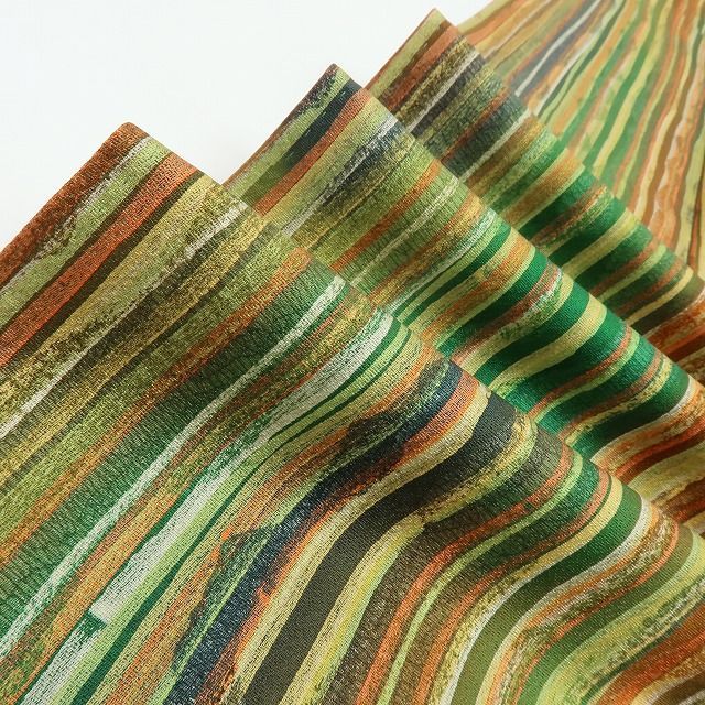  六花 RIKKA 正絹 縦縞 アンティーク着物 小紋 着物 A 3758 小紋 着物