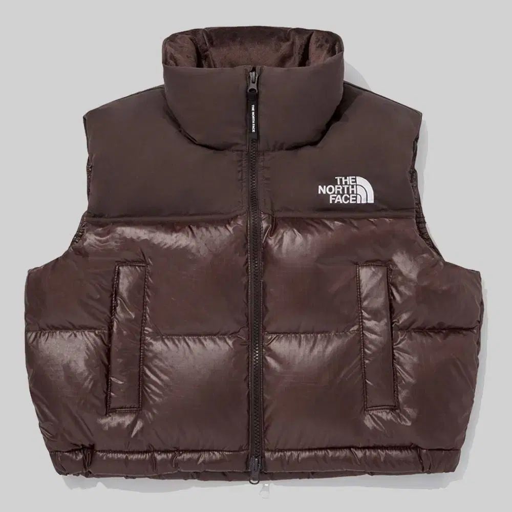 THE NORTH FACE ホワイトラベル ヌプシ クロップド ダウンベスト ブラウン M90