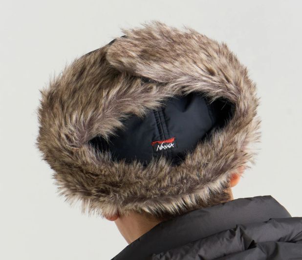 25年秋冬 NANGA ナンガ オーロラテックス ファー フライトキャップ 黒 男女共用 メンズ レディース