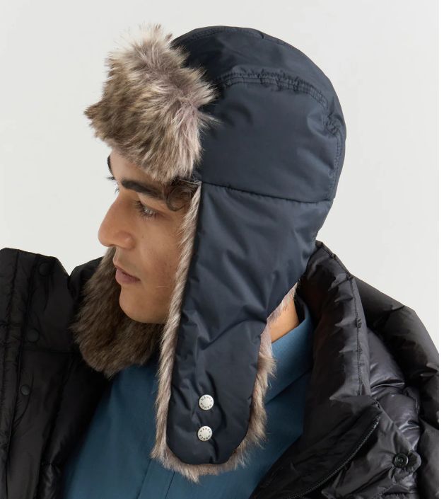 25年秋冬 NANGA ナンガ オーロラテックス ファー フライトキャップ 黒 男女共用 メンズ レディース