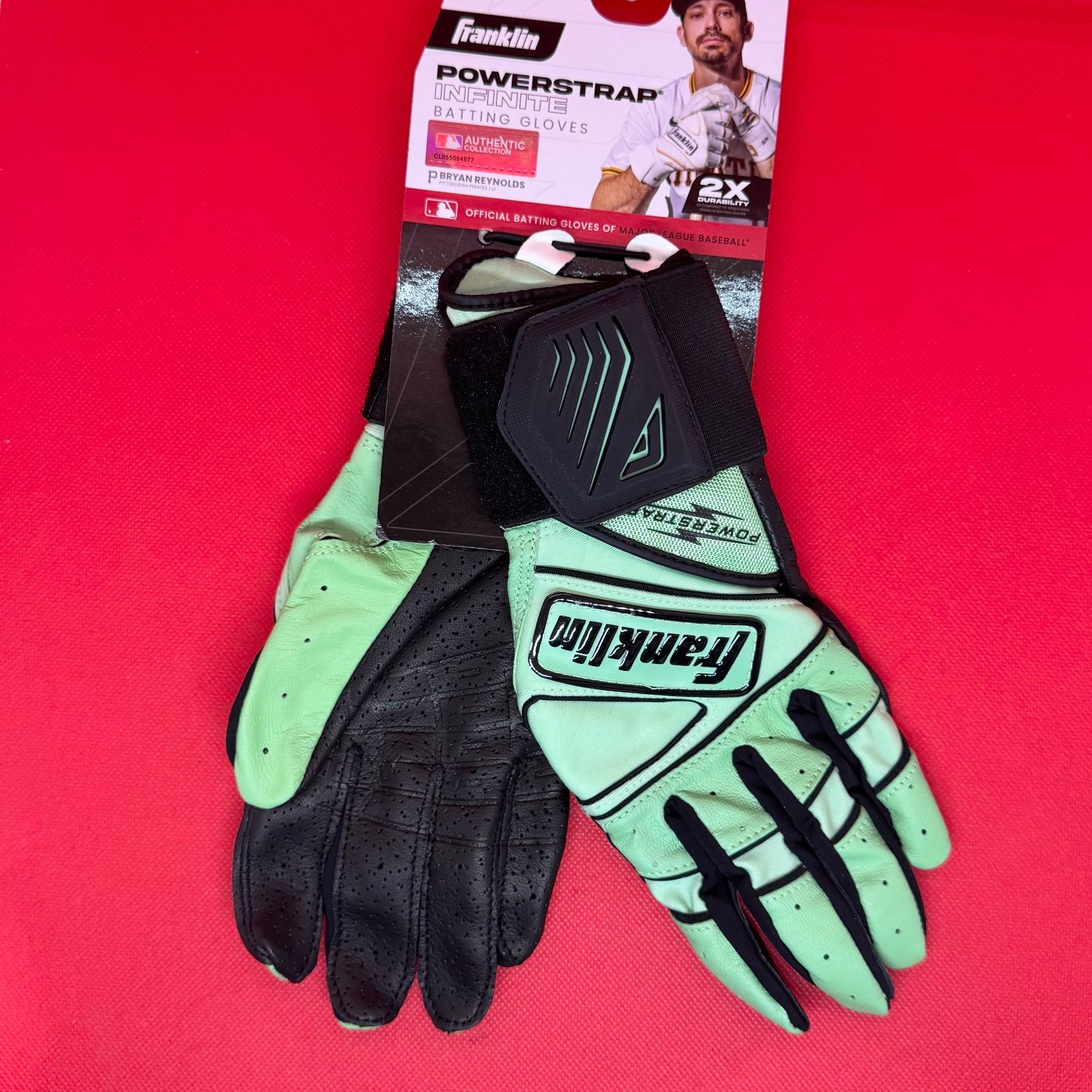 フランクリン バッティンググローブ パワーストラップ インフィニット ミント×ブラック