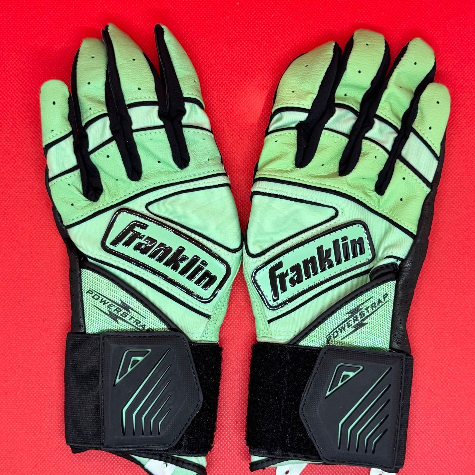 フランクリン バッティンググローブ パワーストラップ インフィニット ミント×ブラック