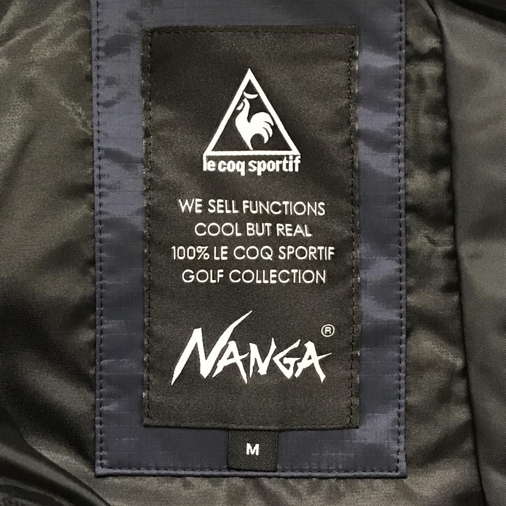 超美品】ルコックゴルフ×NANGA ダウンジャケット ネイビー×黒 フード付