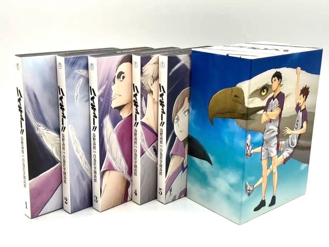 DVD TSUTAYA 収納BOX付き ハイキュー!! 烏野高校 VS 白鳥沢学園高校 全巻セット ma