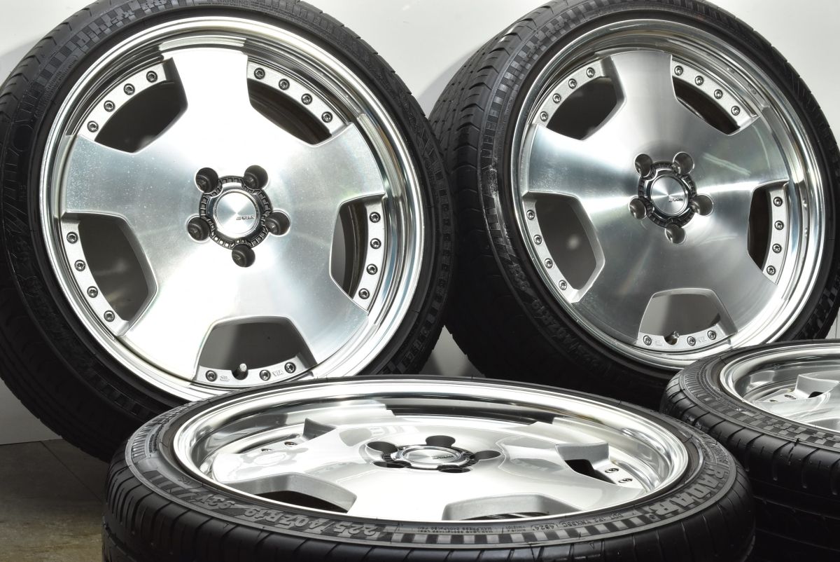 2025年製 バリ溝 WORK ランベック LD1 19in 8J 50 PCD114.3 レーダー Dimax R8 225|40R19 ノアヴォクシー ステップワゴン プレマシー