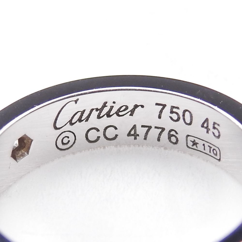 美品 Cartier カルティエ ミニラブリング K18WG 45刻印 約5号 美品 Cartier カルティエ ミニラブリング K18WG 45刻印 約5号