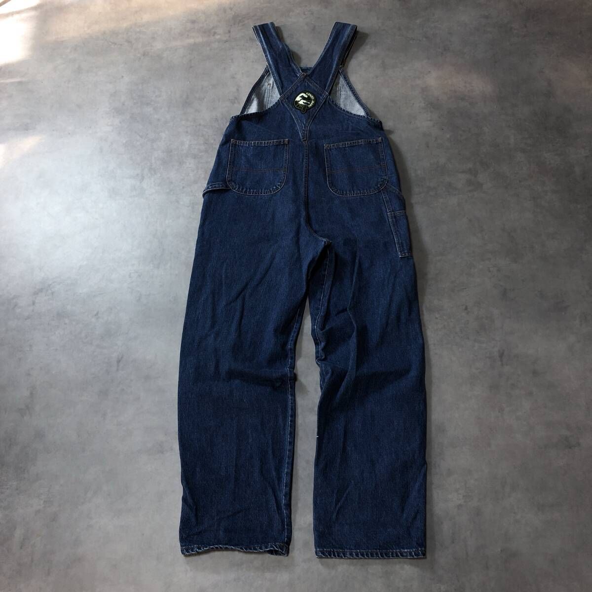 GQ3528◇KENZO : デニム オーバーオール 葛飾北斎◇FREE◇インディゴ