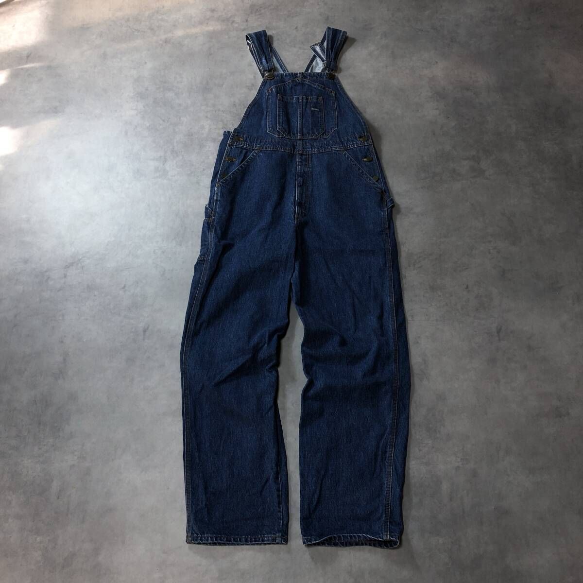 GQ3528◇KENZO : デニム オーバーオール 葛飾北斎◇FREE◇インディゴ