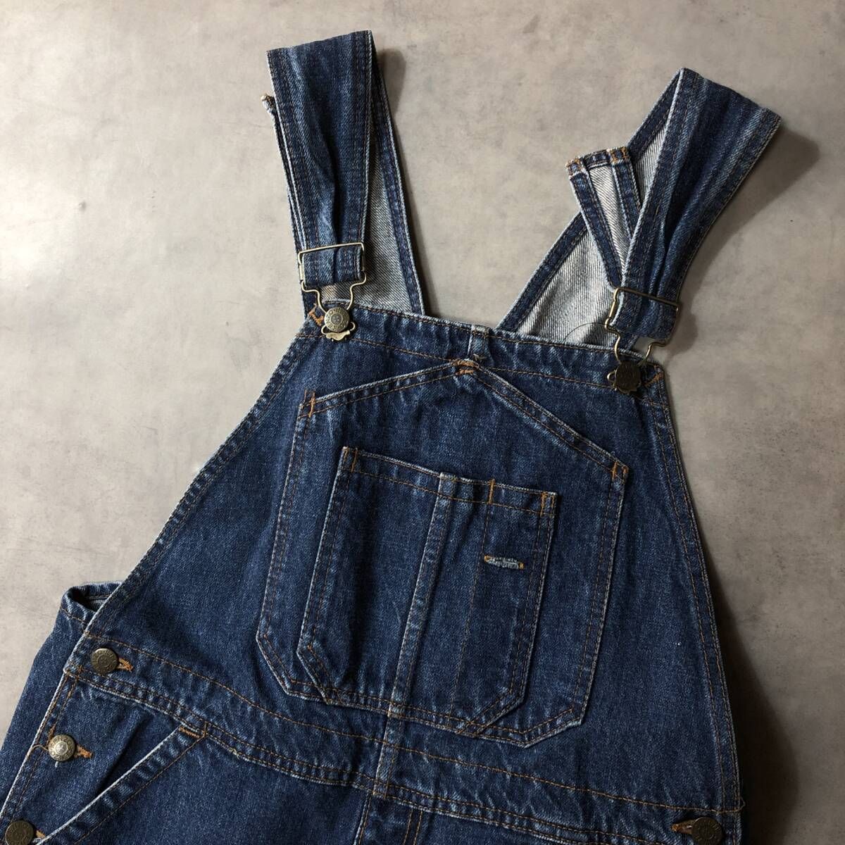 GQ3528◇KENZO : デニム オーバーオール 葛飾北斎◇FREE◇インディゴ