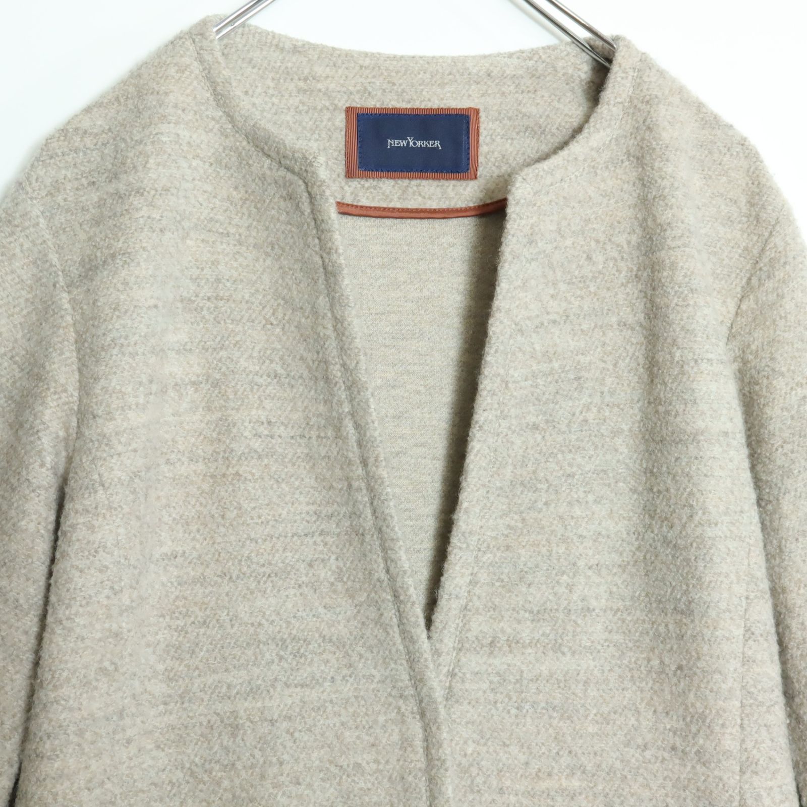 グレージュ系 あったかウール混