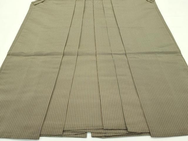 平和屋本店■極上　男性　人間国宝　甲田綏郎　精好仙台平　馬乗り袴　縞　逸品　CZAA4311s5 平和屋本店□極上 男性 人間国宝 甲田綏郎 精好仙台平 馬乗り袴 縞