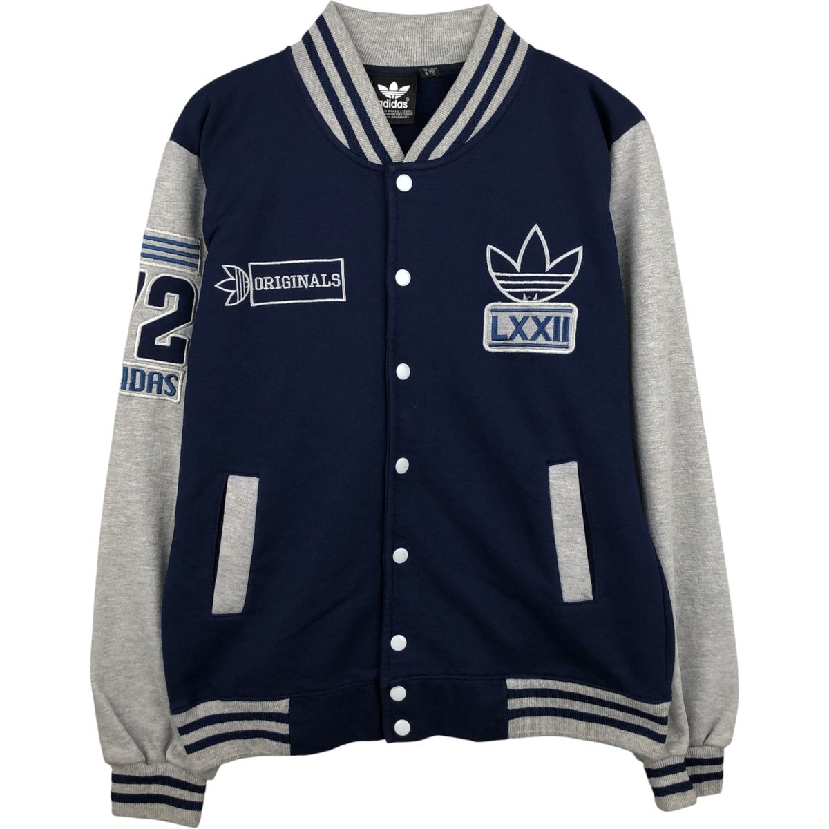 古着 アディダス adidas ORIGINALS オリジナルス スウェットスタジャン バーシティジャケット メンズM相当/eaa582459