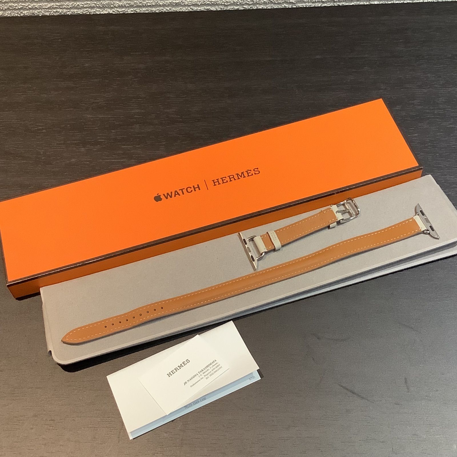 エルメス HERMES apple watch アップルウォッチ ドゥブルトゥール 41mm 白 ホワイト レデイース U刻印 1017|T59