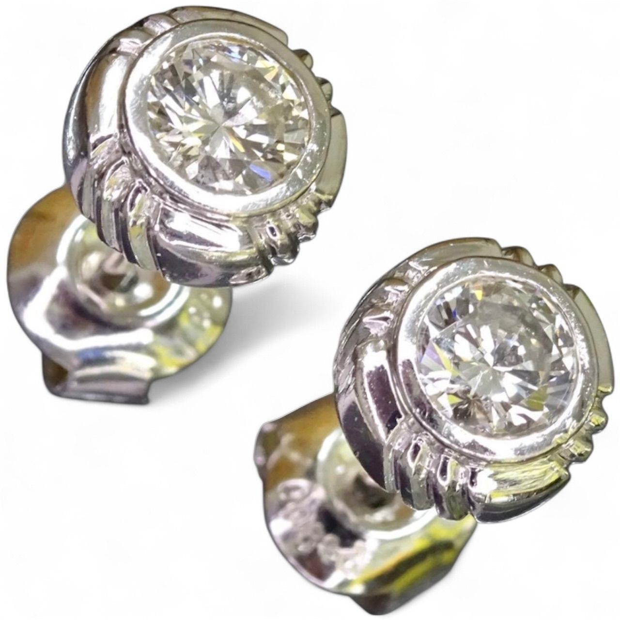 プラチナ pt900 天然ダイヤモンド0.30ct - 0.29ct 計0.59ct シンプル デザイン ピアス 両耳 総重量約4.25g ジュエリー 宝石 貴金属 メンズ レディース 男女兼用 ジュエリーショッププライス Shops