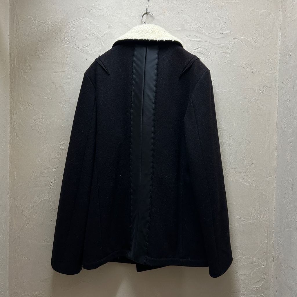 Maison Margiela メゾン マルジェラ 15AW 襟ボアピーコート コート S30AM0305 ネイビー size 48 代官山A10