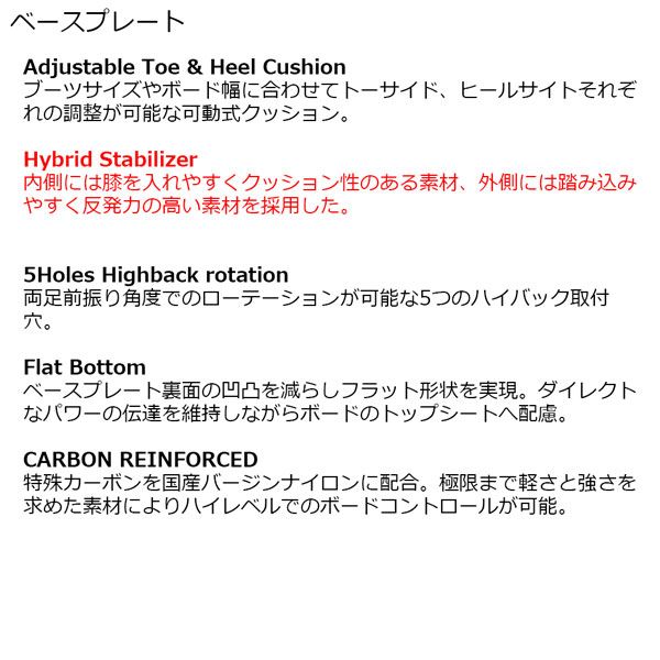 スノーボード ビンディング