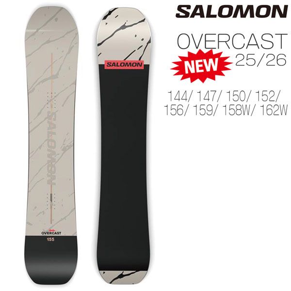 25-26 サロモン オーバーキャスト SALOMON スノーボード 板 25-26-BO-SLM 144 147 150 152 156 159 158 w 162
