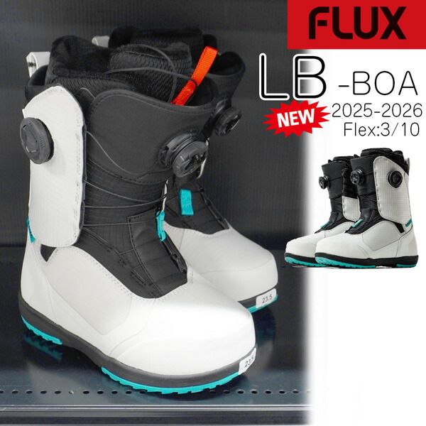 25-26 フラックス エルビーボア FLUX LB BOA スノーボード 靴 25-26-BT-FLX ホワイト 23.0 23.5 24.0 24.5 25.0 25.5 26.0 26.5 27.0 27.5 28.0 28.5