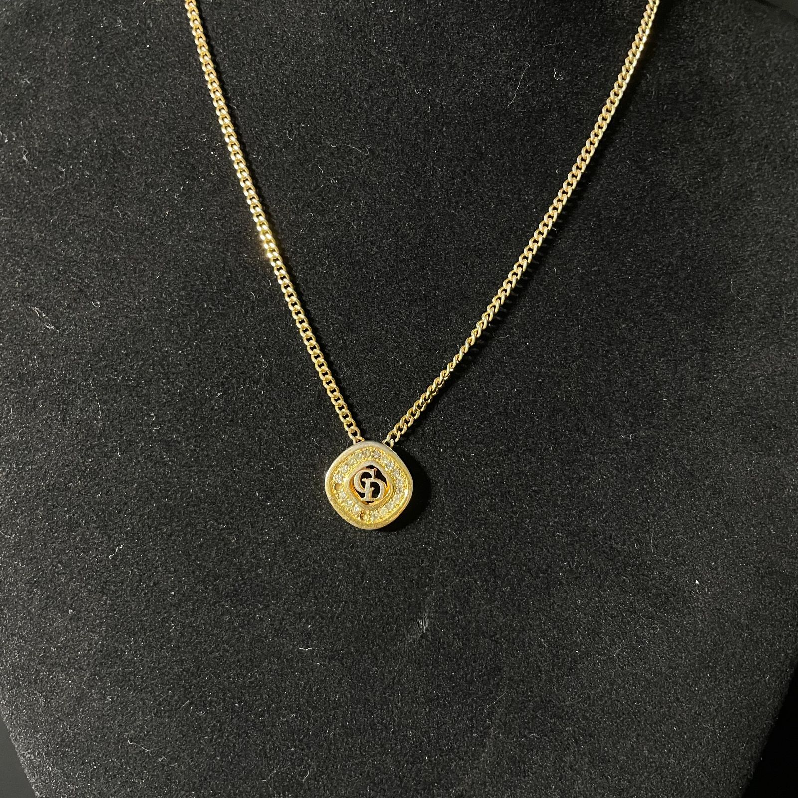 クリスチャンディオール ネックレス ネックレスロゴ ラインストーン B25091318