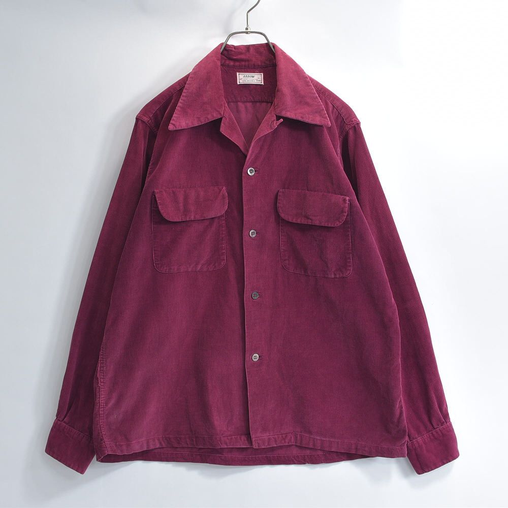 50s〜us ボウリングシャツ レーヨン オープンカラー ヴィンテージ 50s EMPIRE Polish Club チェーン刺繍 マチ付き レーヨン オープン