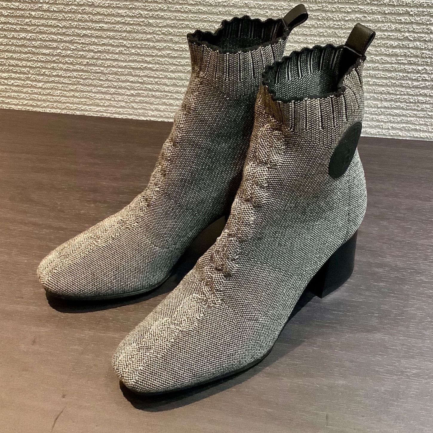 エルメス HERMES ヴォルヴェール 60 ショートブーツ ニットブーツ