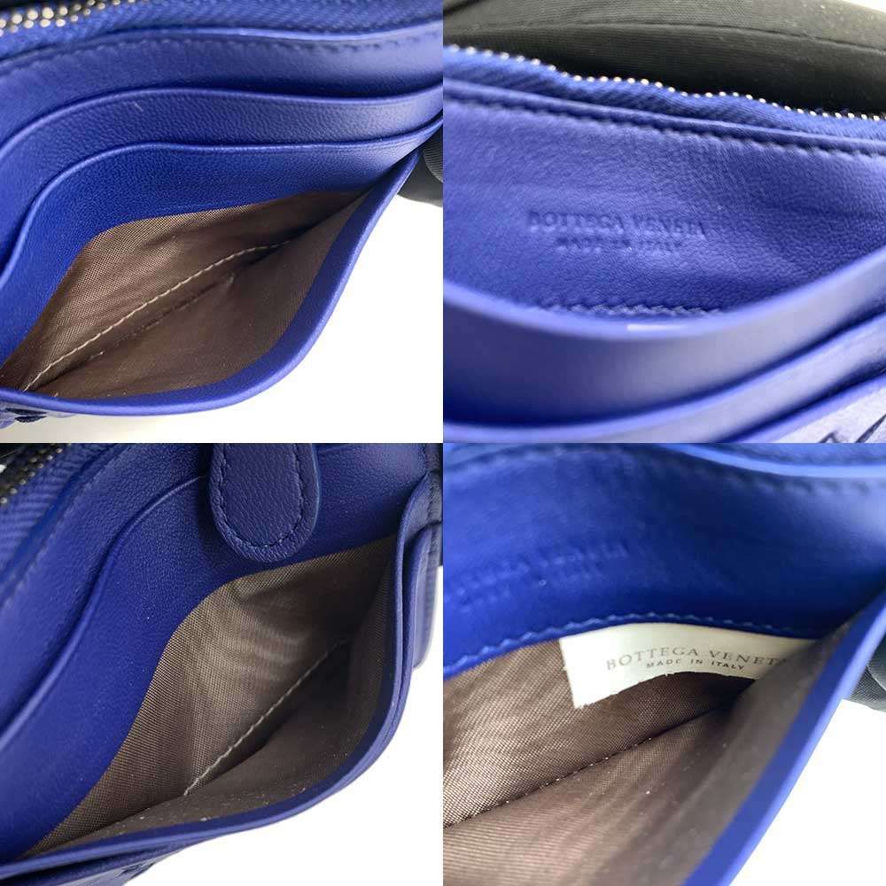  ボッテガ ヴェネタ イントレチャート コインケース カードケース レザー ブルー 367004 BOTTEGA VENETA ABランク カードケース 小物