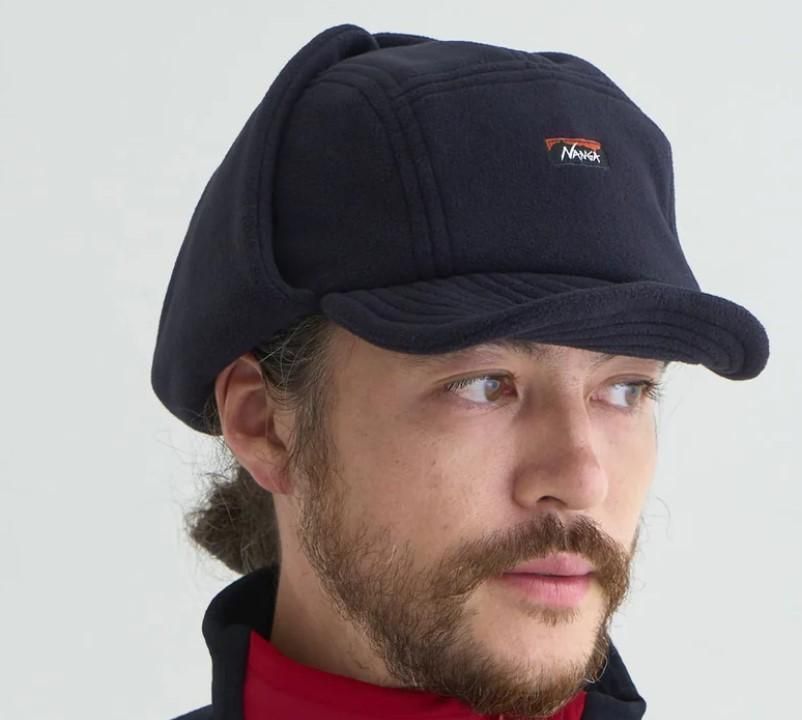 25年秋冬 NANGA ナンガ ポーラテックイヤーフラップキャップ 黒 男女共用 冬用 メンズ レディース