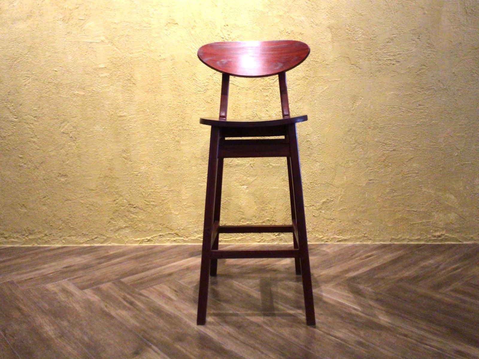 マホガニー無垢 カウンターチェア