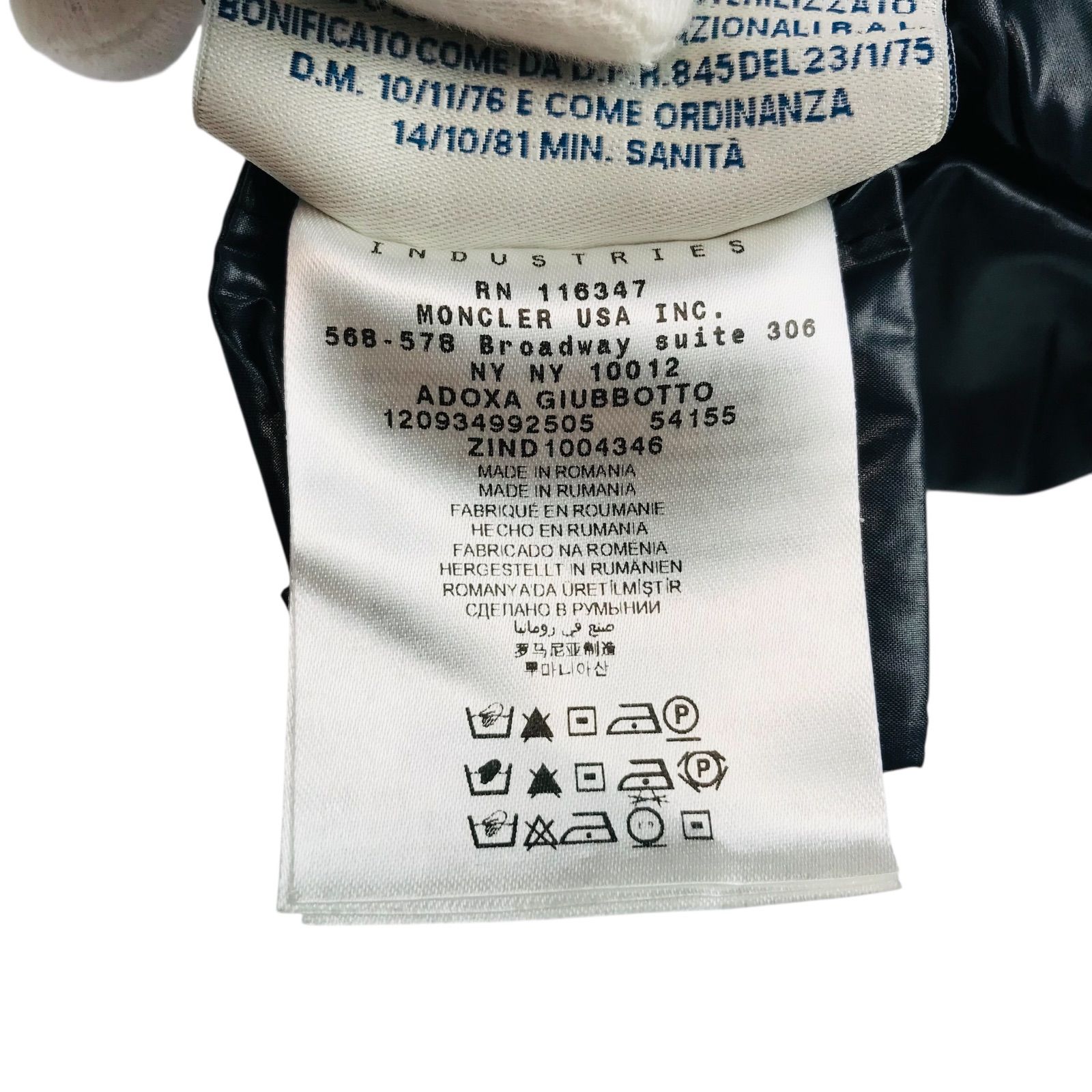 ナイロン ダブルジップスナップボタン比翼仕立て