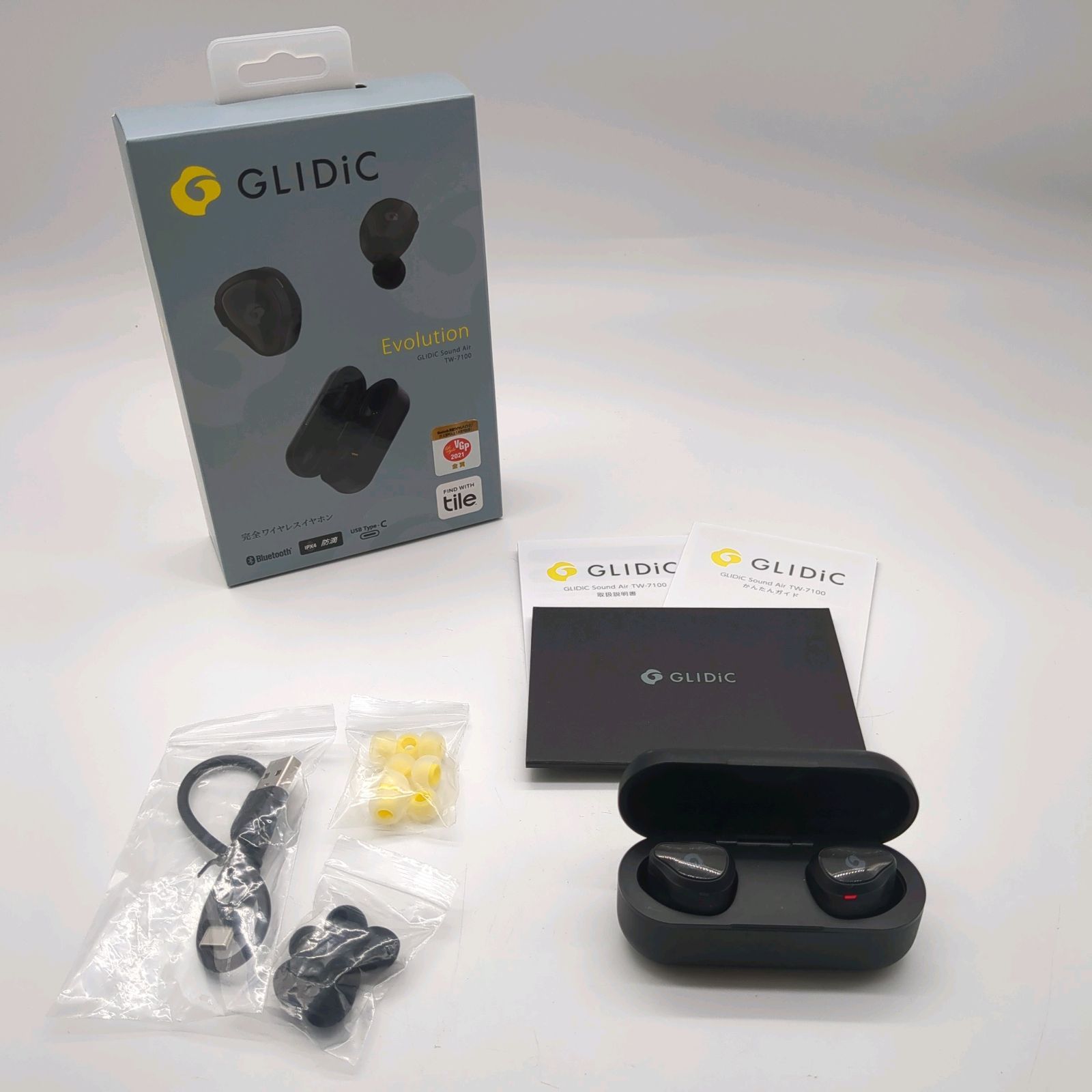 GLIDiC Sound Air TW-7100 アーバンブラック フルワイヤレスイヤホン