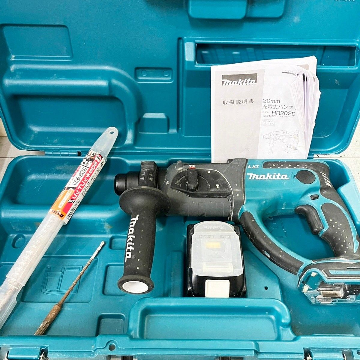 マキタ 18 V 20 mm 充電式ハンマドリル HR 202 D バッテリー×1 説明書 ケース付 makita リサイクルマー