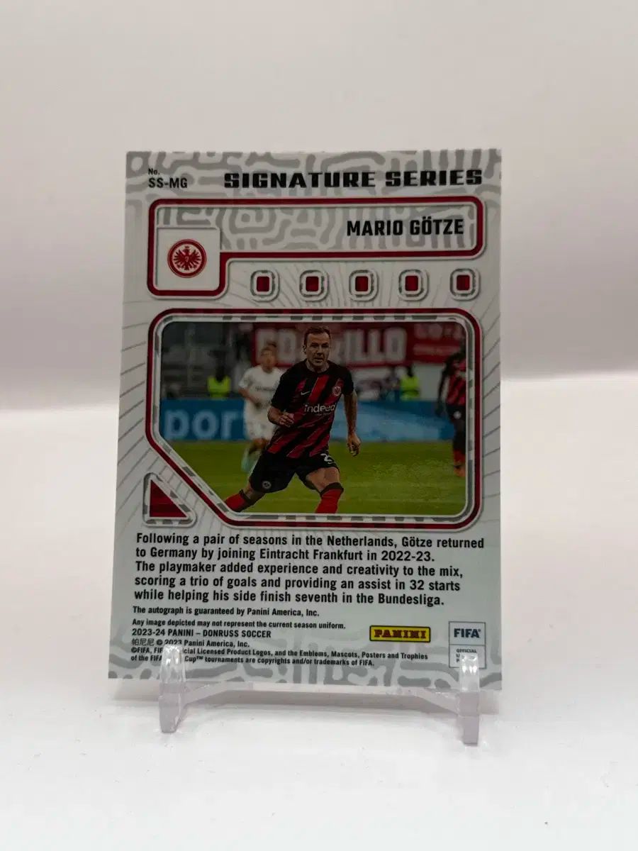 マリオ・ゲッツェ選手のサイン入りハガキ Panini マリオ・ゲッツェ サイン入りサッカーカード マリオ・ゲッツェ