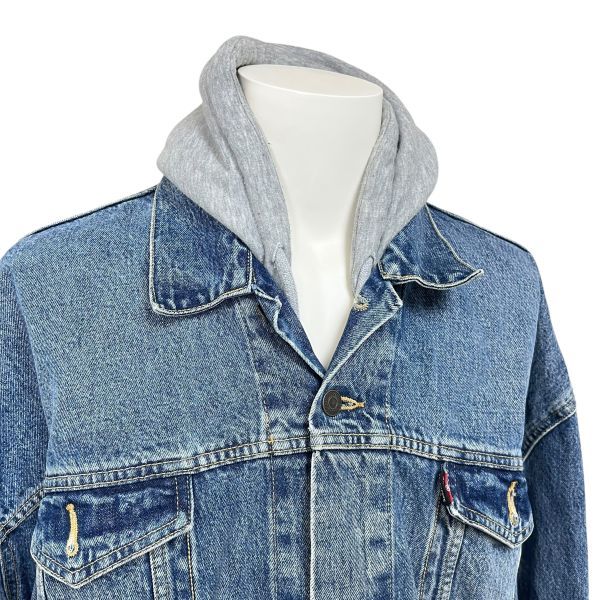 ヴェトモン VETEMENTS デニムジャケット リーバイスLevi s コラボ パーカー 2017 ネイビー コットン S メンズ S5W341