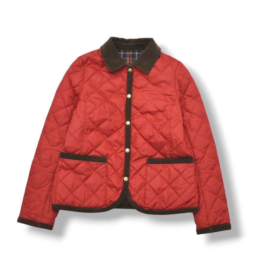 チェック ブラウンxレッド