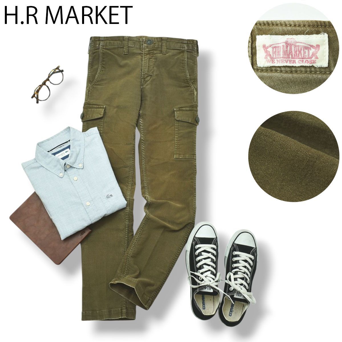 ストレッチ】 日本製 ハリウッドランチマーケット H.R MARKET