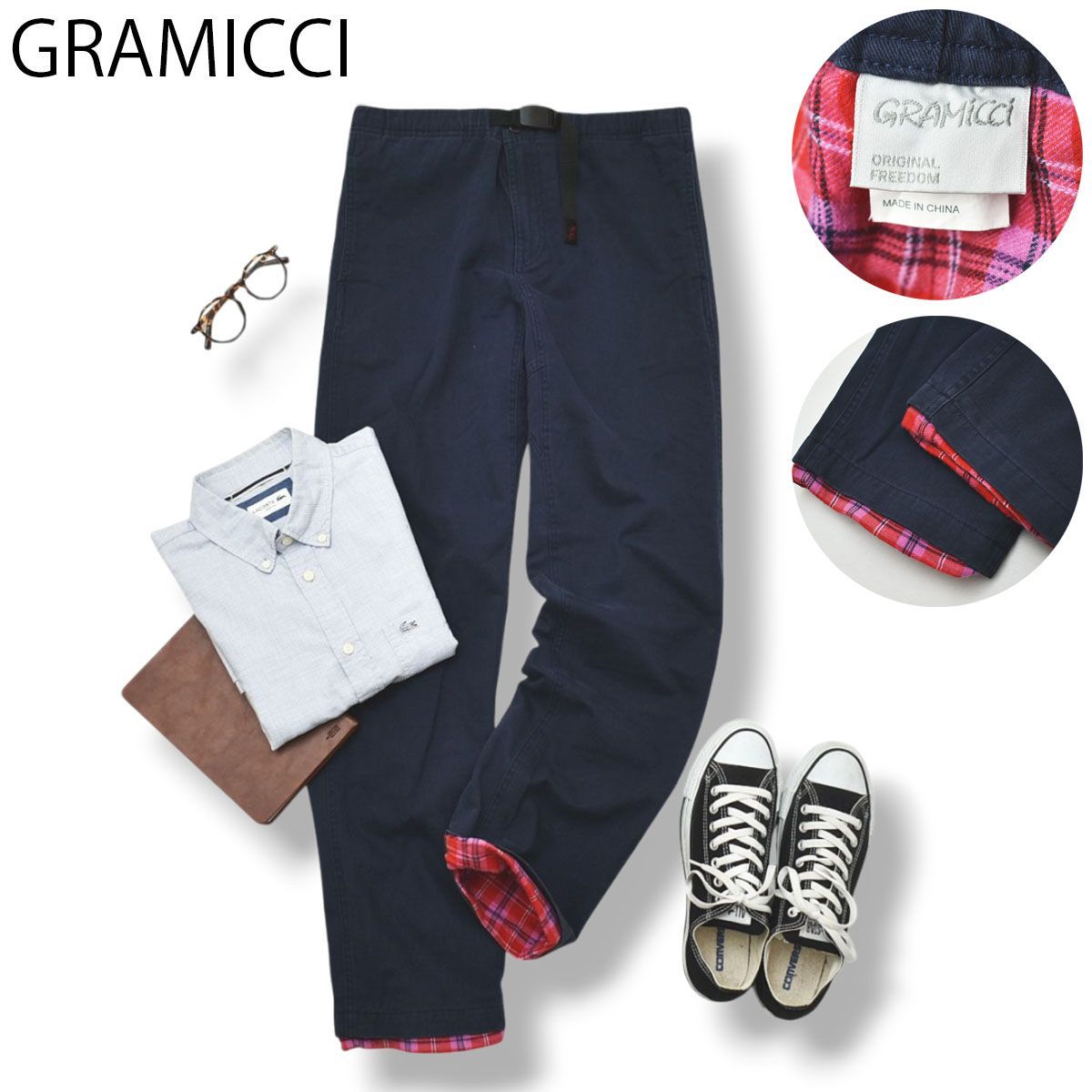 定番】グラミチ GRAMICCI ストレート ロング コットン 裏地フランネル 