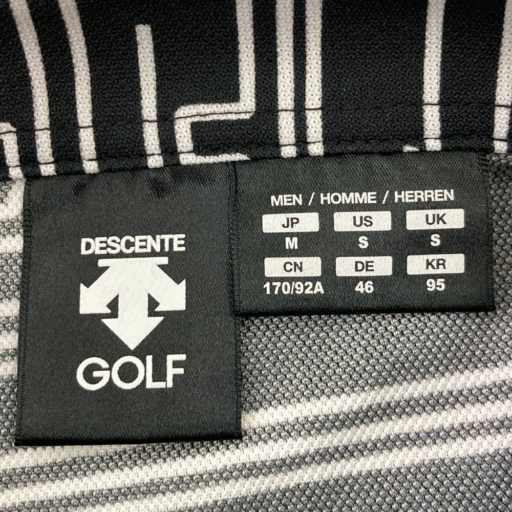 サイズ M DESCENTE GOLF デサントゴルフ 半袖ポロシャツ 総柄 ブラック系 240101538872 ゴルフウェア メンズ ストスト LLC-HASEGAWATOSO_COM