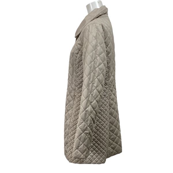 エヴェックスバイクリツィア EVEX by KRIZIA キルティングコート ジャケット 長袖 Aライン ベージュ 42 XL 13号 レディース S5W346 GULLKHAN_COM