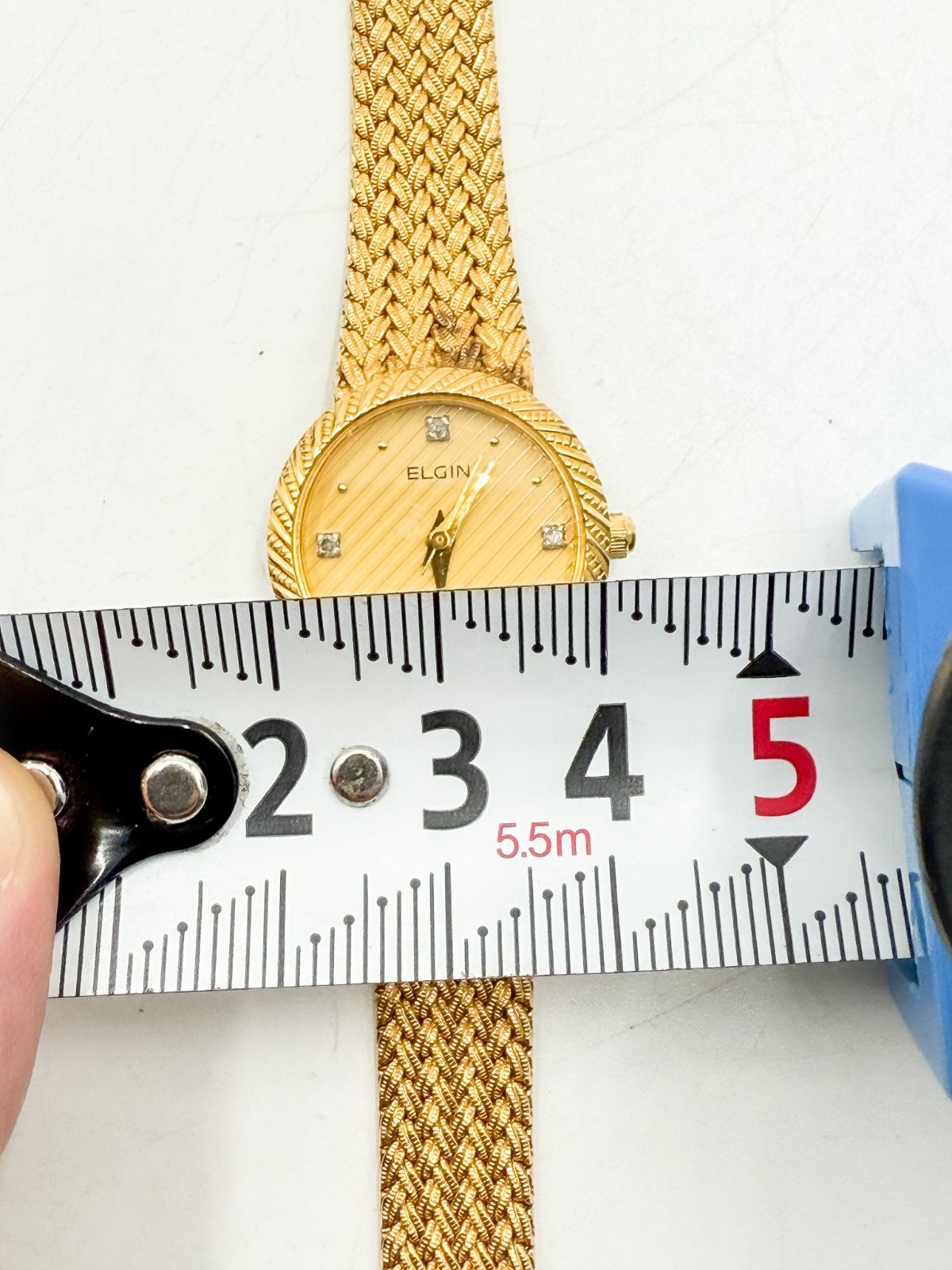 ELGIN FK279 ゴールドウォッチ 稼働品 ダイヤ装飾 ベルト金具欠品