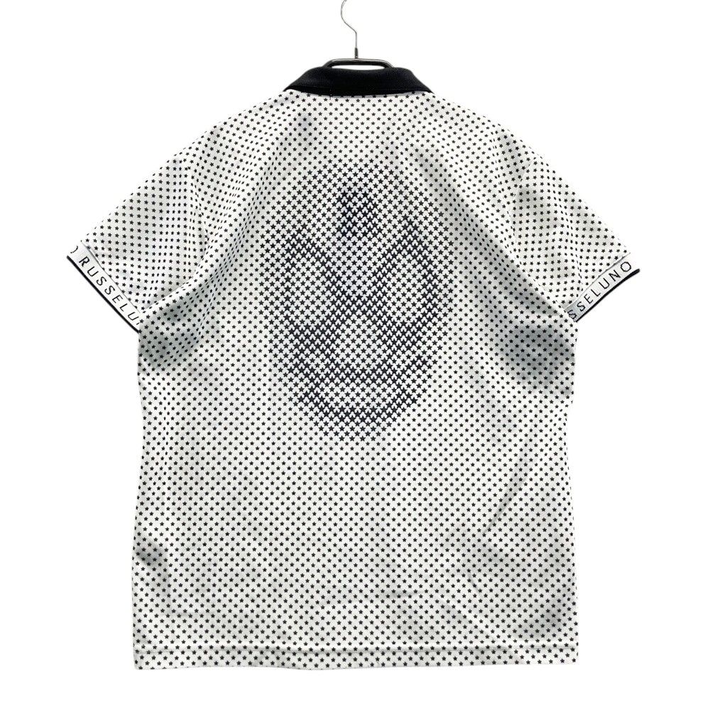 サイズ 4 RUSSELUNO ラッセルノ 半袖ポロシャツ ルチャ 星 総柄 ホワイト系 240101540543 ゴルフウェア メンズ ストスト