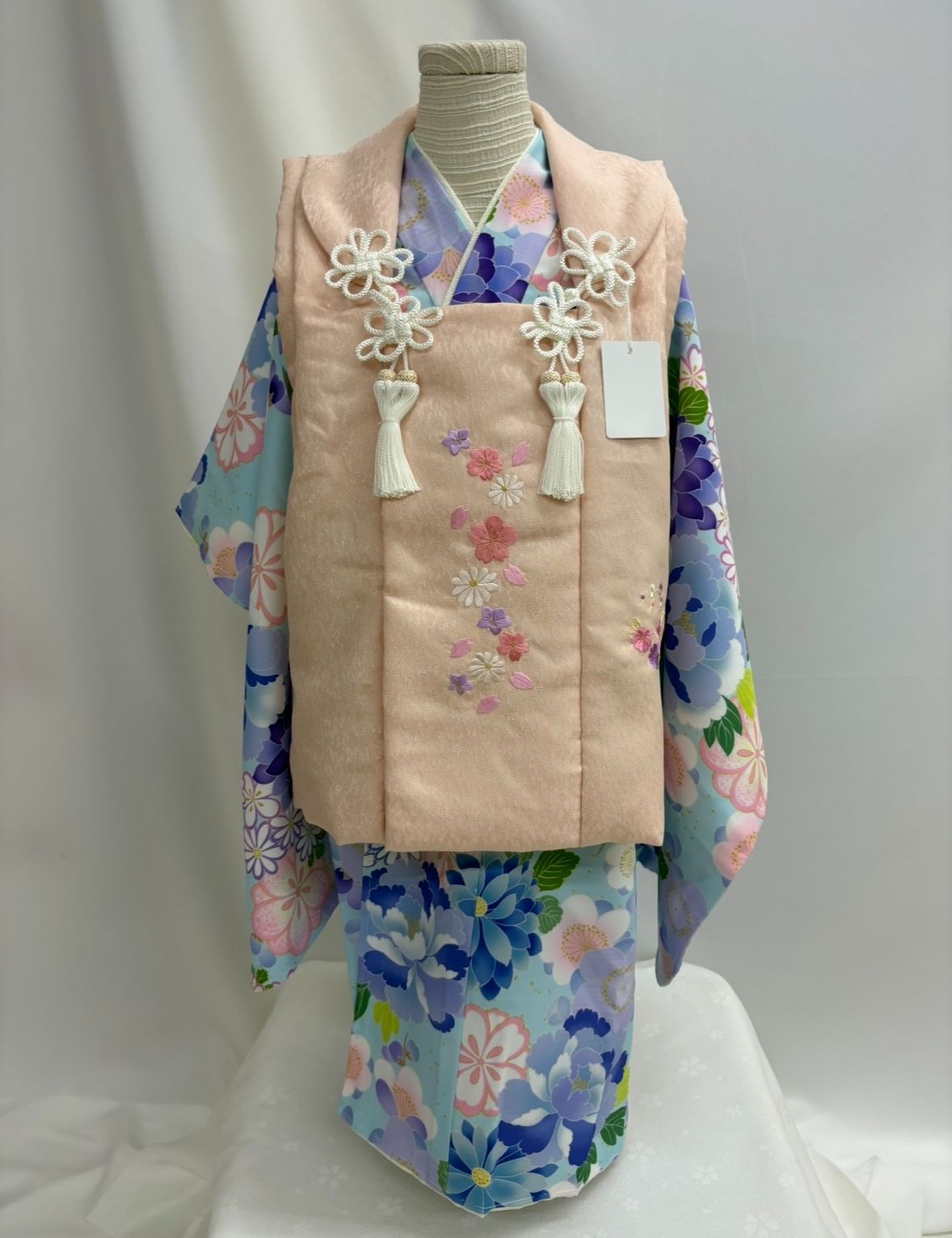 七五三用 ３歳 ポリエステル 被布 着物セット 着物B反