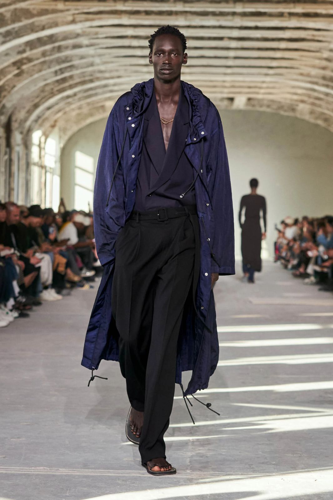 DRIES VAN NOTEN 24ss ナイロンフーデットコート M ドリスヴァン