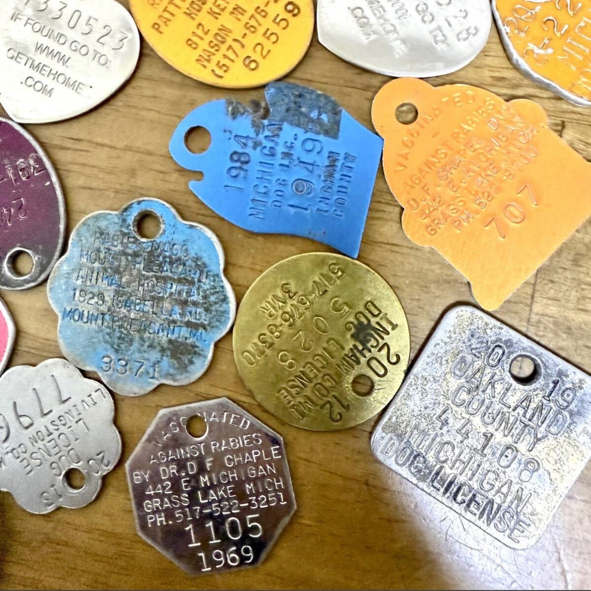 アメリカ フランス ビンテージ 真鍮 ブラス タグ プレート 174枚セット