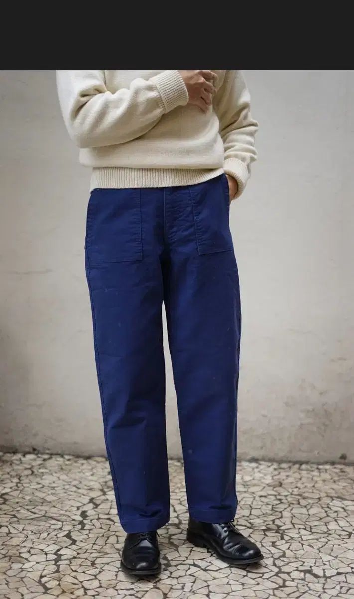 チャーチル ラフパー モールスキン ファティーグ パンツ ブルー L ハバティ ルー サイド アワーセルブス シャーター