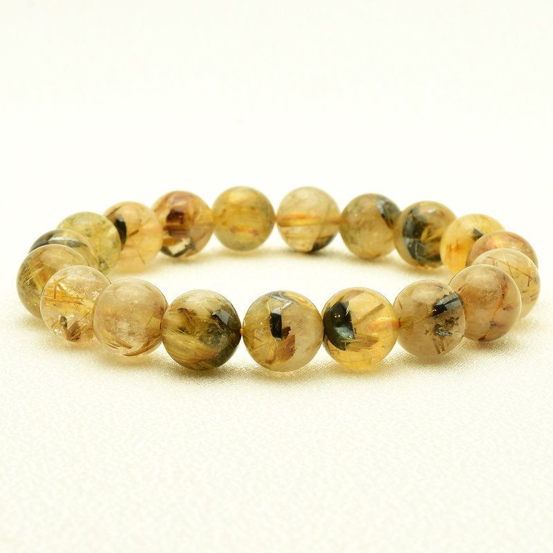 運気を爆発させるパワー タイチンルチル 太陽放射ルチル ブレスレット 10mm GHB106 ルチルクォーツブレスレット 仕事運 金運 人間関係 成功を掴む 最強ルチル プレゼント 贈り物 太陽放射 浄化発送 ギフト 京海堂 天然石の卸 京の蔵