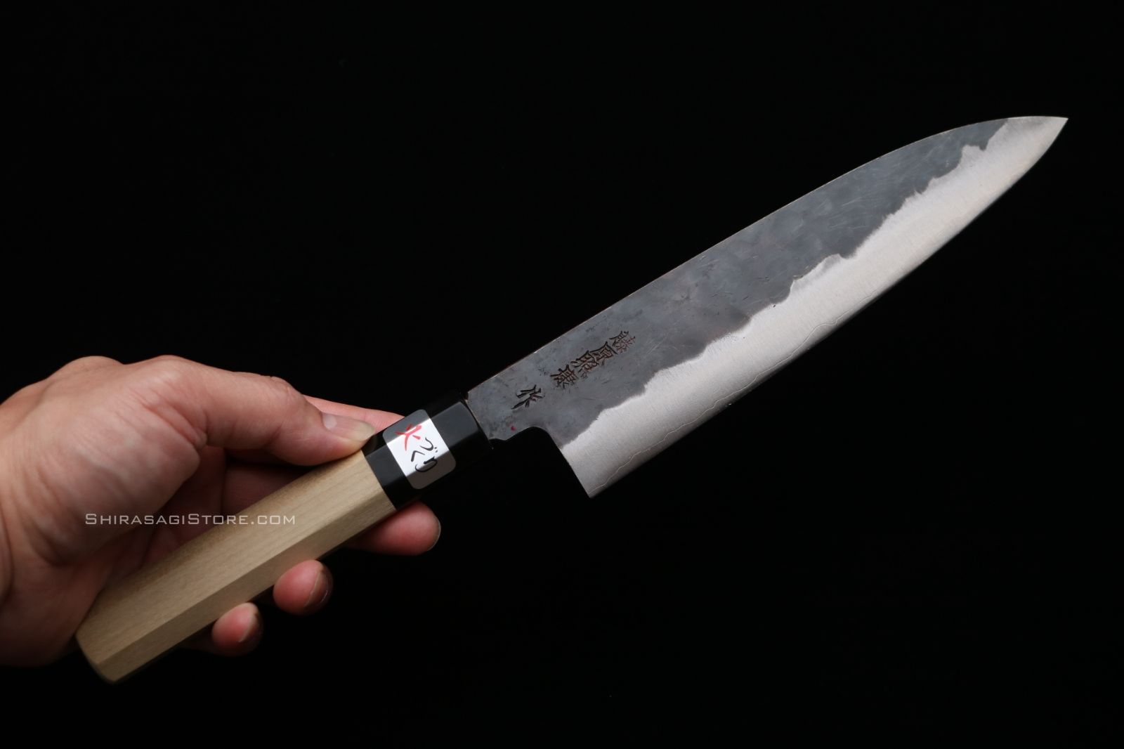 藤原照康作 牛刀 包丁 伝家の宝刀 朴木八角水牛柄 195mm SKLAD-KIRPICHA_RU