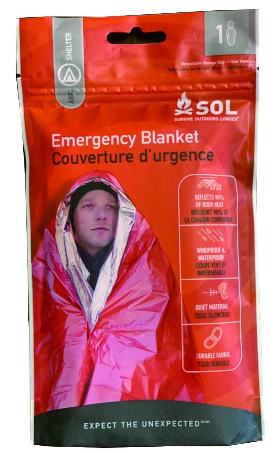 新品 SOL エマージェンシーブランケット／防災グッズ オンライン 【ヒートシート採用】 オレンジ色 142×213cm【】 楽天